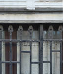 Rue Georges Moreau 46, Anderlecht, détail du soubassement (© ARCHistory, photo 2026)