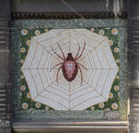 Avenue Jean Dubrucq 206-208, Molenbeek-Saint-Jean, table au-dessus de la porte piétonne (© ARCHistory, photo 2026)