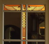Molièrelaan 172, Elsene, deur met glas-in-lood (© KANAL Architecture, Brussels, fonds Jean-Baptiste Dewin)