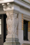 Molierelaan 269, Elsene, detail van de inkom (© ARCHistory, foto 2026)