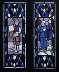 Gemeentehuis van Vorst, erehal, glas-in-loodraam (© ARCHistory, foto 2025)