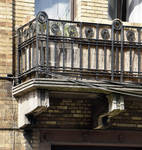 Van Lintstraat 9, Anderlecht, detail van het balkon (© ARCHistory, foto 2019)