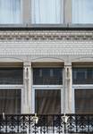 Transvaalstraat 10, Anderlecht, detail van de eerste verdieping (© ARCHistory, foto 2026)