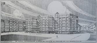 Hôpital Saint-Pierre, faculté de médecine, vue perspective (<i>Savoir et Beauté</i>, 1924, 1, p. 11)
