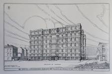 Hôpital Saint-Pierre, faculté de médecine, vue perspective (<i>Savoir et Beauté</i>, 1924, 1, p. 10)
