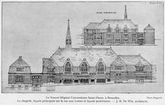 Hôpital Saint-Pierre, élévations de la chapelle (<i>L’Émulation</i>, 1928, 12, p. 117)