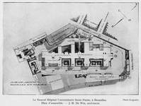 Hôpital Saint-Pierre, plan d'ensemble (<i>L’Émulation</i>, 1936, 1, p. 5)