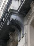 Jakob Jordaensstraat 17, Brussel Uitbreiding Zuid, detail van het balkon (© ARCHistory, foto 2026)