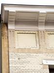 Rue Saint-Quentin 55, Bruxelles Extension Est, détail de l'entablement (© ARCHistory, photo 2026)