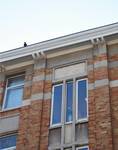 Charles Ramaekersstraat 36, Brussel Laken, detail van de laatste verdieping (© ARCHistory, foto 2026)