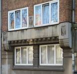 de Smet de Naeyerlaan 568, Brussel Laken, erker links op de eerste verdieping (© ARCHistory, foto 2026)