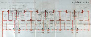 Terplaststraat 28 tot 32, Brussel Laken, grondplan benedenverdieping, SAB/OW 42798 (1921)