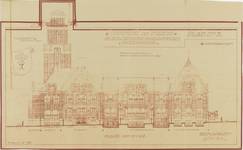 Hôtel communal de Forest, élévation vers la rue du Curé (© KANAL Architecture, Brussels, fonds Jean-Baptiste Dewin)