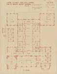 Hôtel communal de Forest, plan de l’étage (© KANAL Architecture, Brussels, fonds Jean-Baptiste Dewin)