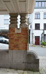 Léon Cuissezstraat 20-26, Elsene, detail van het voorportaal (© ARCHistory, foto 2026)
