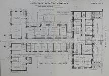 Léon Cuissezstraat 20-26, Elsene, grondplan benedenverdieping (<i>L'Assistance hospitalière - Het Ziekenhuiswezen</i>, januari 1929, p. 34)