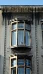 Avenue Jean Dubrucq 206-208, Molenbeek-Saint-Jean, détail des étages (© ARCHistory, photo 2026)