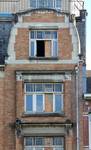 Boulevard Léopold II 184, Molenbeek-Saint-Jean, détail des étages (© ARCHistory, photo 2026)