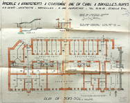 Rue du Canal 26 à 30, Bruxelles, plan des sous-sols modifié, AVB/TP 54990 (1941)
