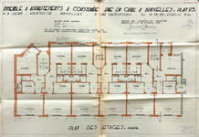 Rue du Canal 26 à 30, Bruxelles, plan des étages modifié, AVB/TP 54990 (1941)