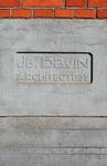 Boulevard Lambermont 242-242A, Schaerbeek, signature de l'architecte (© ARCHistory, photo 2026)