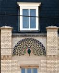 Brugmannlaan 408, Ukkel, mozaïekpaneel van het hoodfgestel (© ARCHistory, foto 2026)