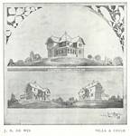 Avenue Hamoir 41, Uccle, vues perspectives (<i>L’Émulation</i>, 1908, p. 5)