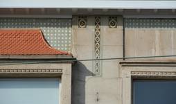 Brugmannlaan 519, Ukkel, detail van het hoofdgestel (© ARCHistory, foto 2026)