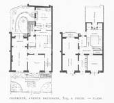 Brugmannlaan 519, Ukkel, grondplannen beneden- en bovenverdiepingen (<i>L’Émulation</i>, 1914, p. 32)