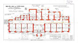 Rue Édith Cavell 32, Uccle, pavillon de Chicago, plan du rez-de-chaussée, ACU/Urb. 2179 (1926)