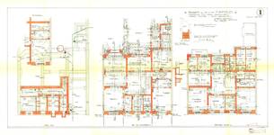 Avenue Montjoie 241, Uccle, plan des sous-sol, rez-de-chaussée et premier étage, ACU/Urb. 3156 (1927)