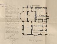 Avenue des Fleurs 6, Woluwe-Saint-Pierre, plan de mesurage du rez-de-chaussée, 1936 (archives des propriétaires)
